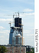 Строительство высотного здания (2008 год). Стоковое фото, фотограф Влад Нордвинг / Фотобанк Лори