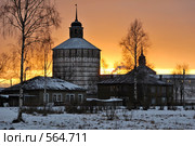 Зимний закат (2007 год). Редакционное фото, фотограф Сергей Разживин / Фотобанк Лори