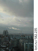 Вид сверху на ТЭЦ и Западный район Ростова-на-Дону (2004 год). Стоковое фото, фотограф Михаил Малышев / Фотобанк Лори