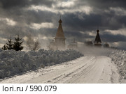 Кенозеро. Филипповская. Метель (2008 год). Редакционное фото, фотограф Александр Бобырь / Фотобанк Лори