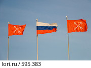 Флаги России и Санкт-Петербурга. Стоковое фото, фотограф Александр Щепин / Фотобанк Лори