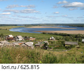 Поселок на берегу р. Вычегды (Республика Коми) Стоковое фото, фотограф Самохвалов Артем / Фотобанк Лори