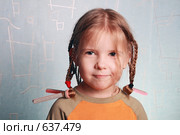 Девочка в завивке. Стоковое фото, фотограф Круглов Олег / Фотобанк Лори