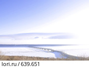 Ульяновск. Мост через Волгу в зимний морозный день (2009 год). Стоковое фото, фотограф Анна Игонина / Фотобанк Лори