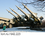 Экспонаты военной техники музея на Соколовой горе города Саратова. Пусковая установка комплекса ПВО "С-125" (2007 год). Редакционное фото, фотограф Алексей Бок / Фотобанк Лори