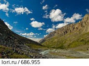 Долина реки Мажой. Горный Алтай. Стоковое фото, фотограф Селигеев Андрей Иванович / Фотобанк Лори