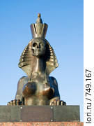 Сфинкс на набережной Робеспьера. Санкт-петербург (2008 год). Редакционное фото, фотограф Александр Щепин / Фотобанк Лори