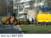 Работа аварийной службы (2009 год). Редакционное фото, фотограф Ольга Марк / Фотобанк Лори
