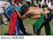 Борьба курэш, праздник сабантуй (2009 год). Редакционное фото, фотограф Талдыкин Юрий / Фотобанк Лори