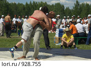 Борьба курэш, праздник сабантуй (2009 год). Редакционное фото, фотограф Талдыкин Юрий / Фотобанк Лори