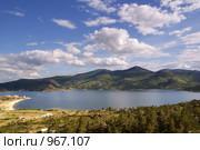 Панорама озера Джасыбай, Казахстан (2009 год). Стоковое фото, фотограф Татьяна Добровольская / Фотобанк Лори