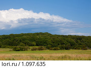 Кучевое облако, нависшее над полем. Стоковое фото, фотограф Ольга Коцюрбий / Фотобанк Лори