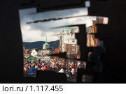 Брюгген. Берген. Норвегия. Отражение (2009 год). Редакционное фото, фотограф Михаил Митин / Фотобанк Лори