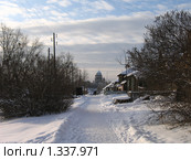 Зимняя дорога к храму (2007 год). Стоковое фото, фотограф Дмитрий Анисимов / Фотобанк Лори
