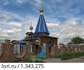 Церковь (часовня) строительство. Город Семикаракорск. Ростовская область (2009 год). Стоковое фото, фотограф Архипов Сергей Александрович / Фотобанк Лори