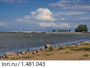 Причал в Петергофе, вид со стороны парка (2009 год). Стоковое фото, фотограф Николай Богоявленский / Фотобанк Лори