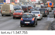 Москва. Пробки на 3-ем кольце (2010 год). Редакционное фото, фотограф Ярослав Каминский / Фотобанк Лори
