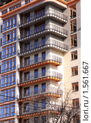 Московские балконы. Большая Пироговская улица. Новодел (2010 год). Стоковое фото, фотограф Ярослав Каминский / Фотобанк Лори