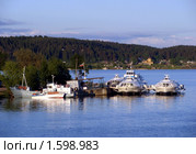 Пассажирский причал в Сортавале. Карелия (2009 год). Редакционное фото, фотограф Сергей Цепек / Фотобанк Лори