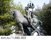 Статуя на пл. Каталония, Барселона (2008 год). Редакционное фото, фотограф Татьяна Крамаревская / Фотобанк Лори