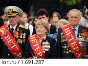 Сочинцы - ветераны Великой Отечественной войны. 9 мая 2010 года. Редакционное фото, фотограф Анна Мартынова / Фотобанк Лори