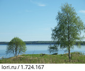Туристская стоянка на берегу озера (2010 год). Редакционное фото, фотограф Евгений Задирака / Фотобанк Лори