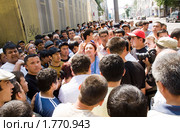 Митинг у посольства Киргизии в Москве (2010 год). Редакционное фото, фотограф Николай Винокуров / Фотобанк Лори