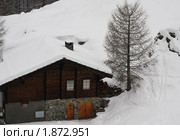 Отель в горах. Горнолыжный курорт Червинья, Италия (2010 год). Стоковое фото, фотограф Николай Коржов / Фотобанк Лори