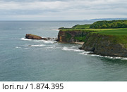 Вид на берег моря со стены замка Танталлон (Шотландия) (2010 год). Стоковое фото, фотограф Борис Иванов / Фотобанк Лори
