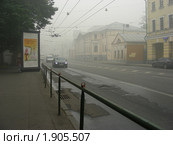 Москва. Городской пейзаж. Спартаковская улица. Смог (2010 год). Редакционное фото, фотограф lana1501 / Фотобанк Лори