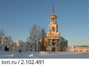 Торжок.Борисоглебский мужской монастырь,Святые ворота церкви во имя Спаса Нерукотворного и колокольня 1804-1811 (2006 год). Стоковое фото, фотограф Юрков Виктор Петрович / Фотобанк Лори
