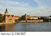 Набережная реки Влтавы, Прага (2010 год). Стоковое фото, фотограф Инга Кондрашова / Фотобанк Лори