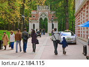 Фигурные ворота «Виноградные» в тени парка "Царицыно" (2010 год). Редакционное фото, фотограф Алёшина Оксана / Фотобанк Лори