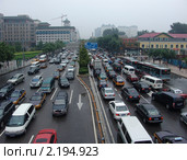 Пекинская автомобильная пробка (2009 год). Редакционное фото, фотограф Дмитрий Фиронов / Фотобанк Лори