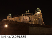 Краков. Вавельский замок ночью (2011 год). Стоковое фото, фотограф Наталья Белотелова / Фотобанк Лори