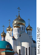 Золотые купола над Волгодонском (строящийся Храм Рождества Христова) (2011 год). Стоковое фото, фотограф Александр Тихонов / Фотобанк Лори