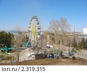 Колесо обозрения перед площадью им. Сахарова, г. Барнаул (2010 год). Стоковое фото, фотограф Alexey D. / Фотобанк Лори