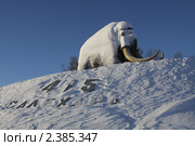 Салехард. Памятник мамонту зимой (2011 год). Редакционное фото, фотограф Gagara / Фотобанк Лори