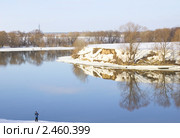 Излучина Москвы-реки, Коломна, весна. Стоковое фото, фотограф Наталия Шевченко / Фотобанк Лори