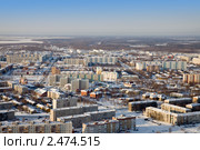 Вид сверху на город Мегион (Нижневартовский район) (2011 год). Стоковое фото, фотограф Владимир Мельников / Фотобанк Лори