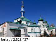 Раифский Богородицкий мужской монастырь. Церковь в честь Святых Отцев в Синае и Раифе избиенных и Собор в честь Живоначальной Троицы. (2011 год). Стоковое фото, фотограф Вадим Хомяков / Фотобанк Лори