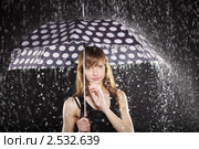 Девушка под зонтом. Стоковое фото, фотограф Яна Королёва / Фотобанк Лори