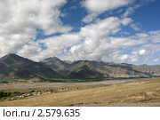 Горный пейзаж в Центральном Тибете (2006 год). Стоковое фото, фотограф Владислав Малышев / Фотобанк Лори