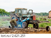 Передвижная газовая сварка (2011 год). Редакционное фото, фотограф Вадим Орлов / Фотобанк Лори