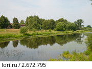 Поселок Холуй. Река Теза. Стоковое фото, фотограф Румянцева Наталия / Фотобанк Лори
