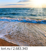 Закат на море. Стоковое фото, фотограф Юрий Брыкайло / Фотобанк Лори