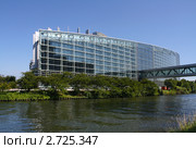 Здание Европейского парламента в Страсбурге (2011 год). Стоковое фото, фотограф Валентина Троль / Фотобанк Лори