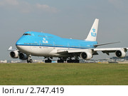 Пассажирский лайнер Boeing B-747-400 авиакомпании KLM (2011 год). Редакционное фото, фотограф Александр Тарасенков / Фотобанк Лори