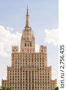 Сталинская высотка на Кудринской площади. Фрагмент (2011 год). Стоковое фото, фотограф Алёшина Оксана / Фотобанк Лори