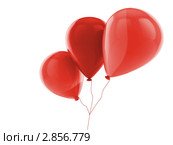 Воздушные шары на белом фоне. Стоковая иллюстрация, иллюстратор Кирилл Путченко / Фотобанк Лори